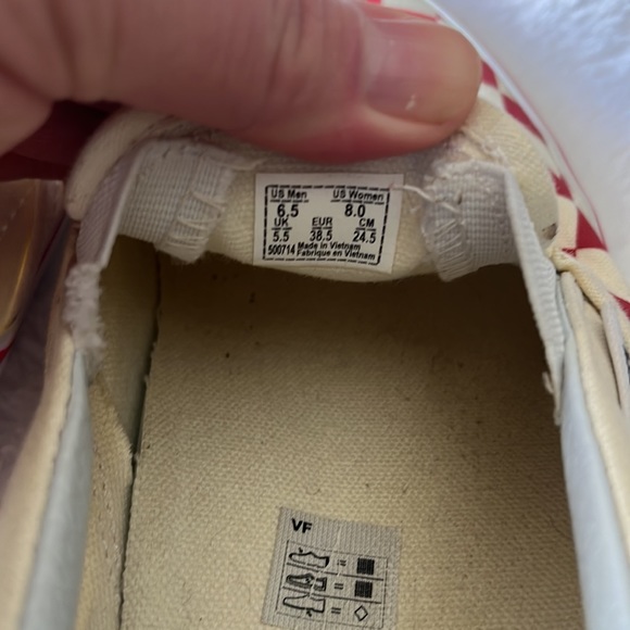 Vans Red Checkered Slip On UNISEX - Picture 9 of 9